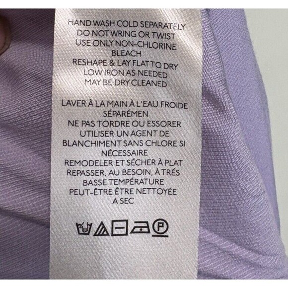 By Anthropologie Palazzo Utility Pants Cargo Wide Leg Lilac Purple Pull On Sz 10 - Picture 16 of 16